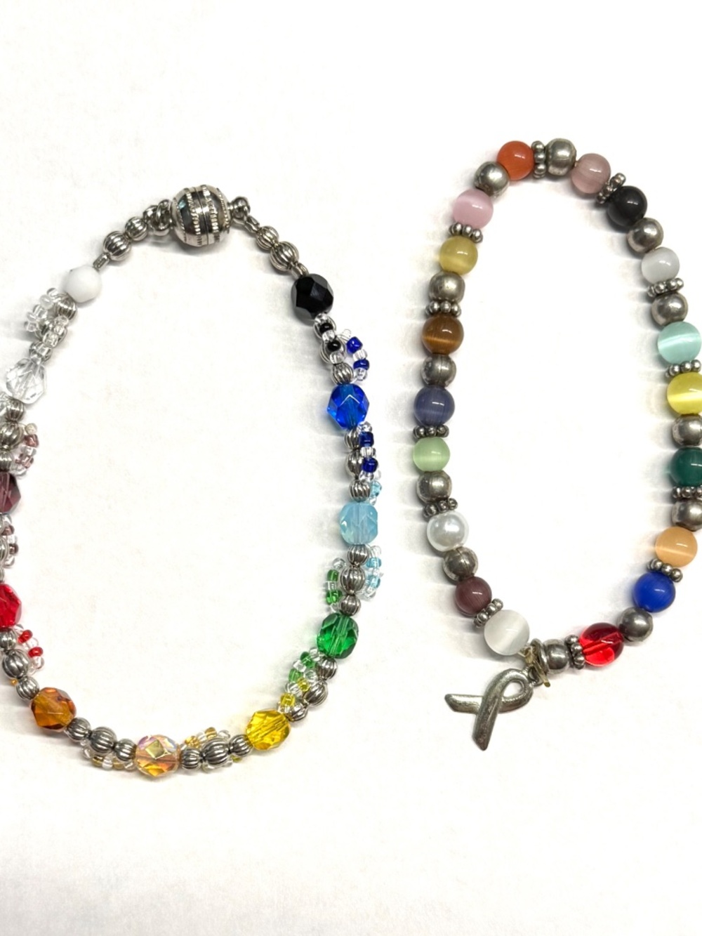 Pair of Colorful Beaded Bracelets